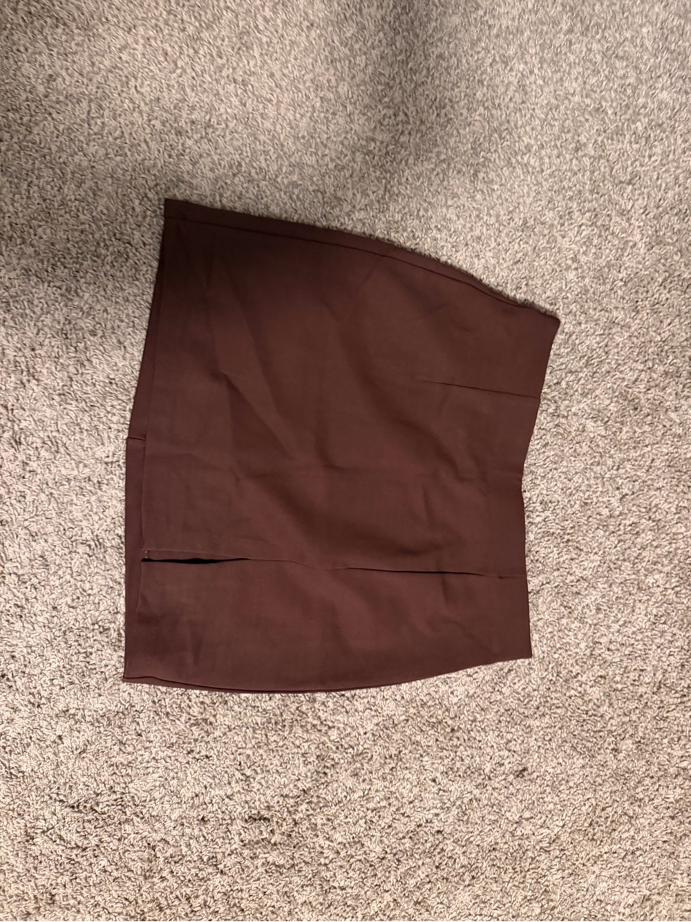 Stradivarius Mauve-Brown Ribbed Hem Crop Top